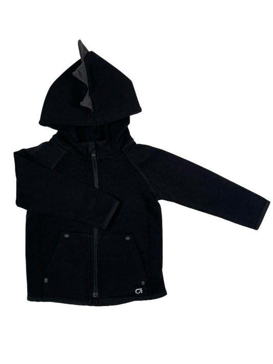 2/2T, babyGap, Black, GapFit tech zip-up jacket, dinosaur spike hood