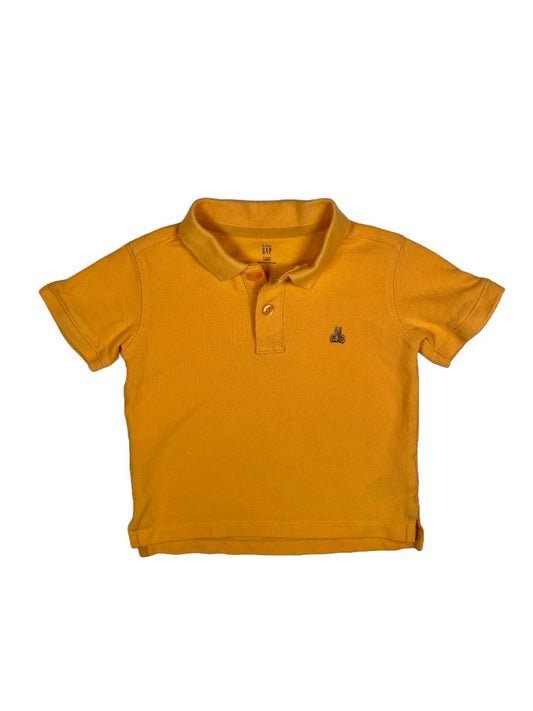 2/2T, babyGap, Orange, Pique polo shirt, brown bear emblem