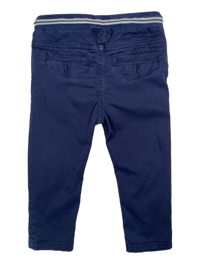 18 mo, Mayoral, Blue, Straight-leg twill drawstring pants