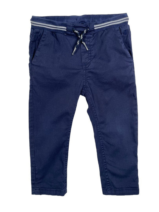 18 mo, Mayoral, Blue, Straight-leg twill drawstring pants