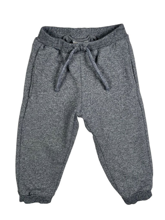 6-9 mo, Mayoral, Grey, Pull-on joggers, soft cotton + stretch, decorative tie