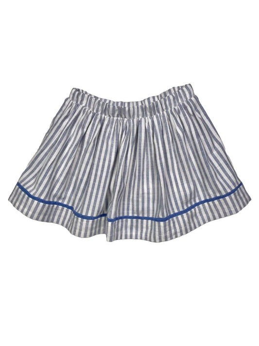 3T, Carter's, White, NEW w/ tags - Blue striped pull-on skirt w/ built-in shorts