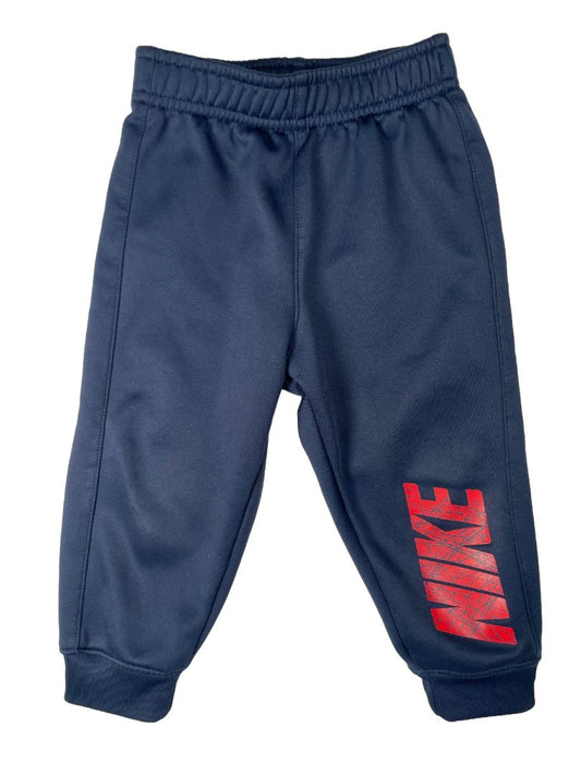 24 mo, Nike, Blue, Dri-fit pull-on sweatpants, red logo on left leg