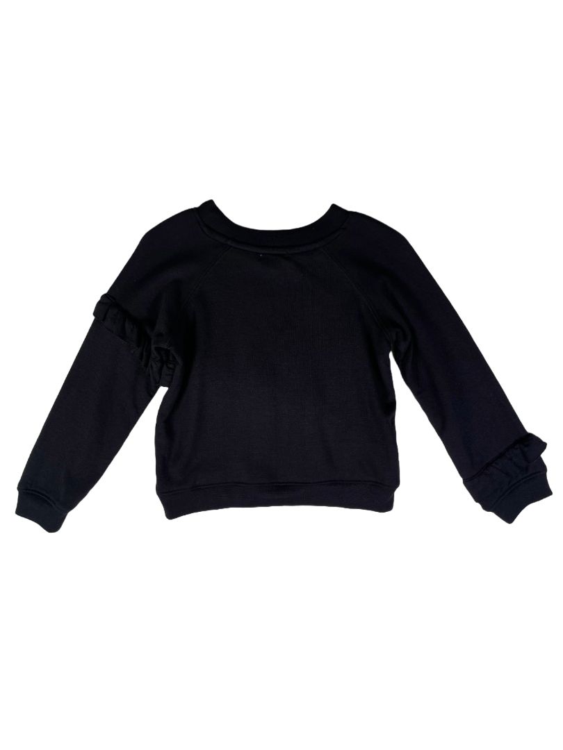 18-24 mo, Splendid, Black, NEW w/ tags - Super soft long-sleeve shirt with diagonal ruffle