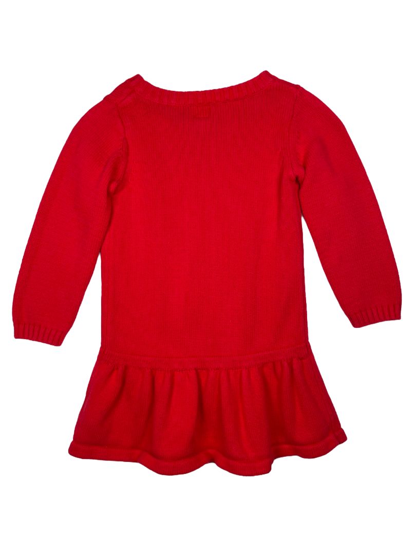 3/3T, babyGap, Red, Cable knit long-sleeve sweater dress