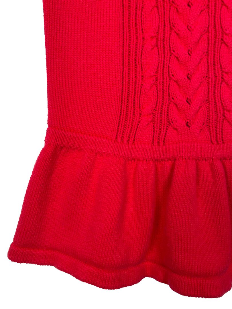 3/3T, babyGap, Red, Cable knit long-sleeve sweater dress