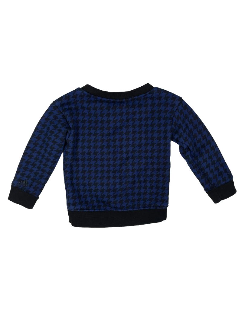 2/2T, Adidas x Ivy Park [Beyoncé], Black, Blue houndstooth pullover sweatshirt