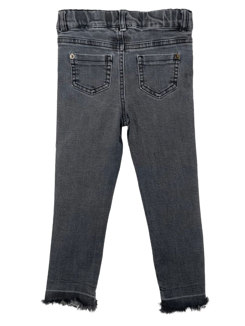 3/3T, Afton Street, Grey, Distressed skinny jeans with stretch, adjustable