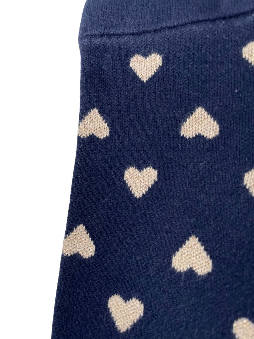 12-18 mo, babyGap, Blue, Pull-on knit leggings with sparkly gold hearts