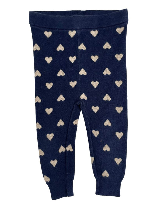 12-18 mo, babyGap, Blue, Pull-on knit leggings with sparkly gold hearts