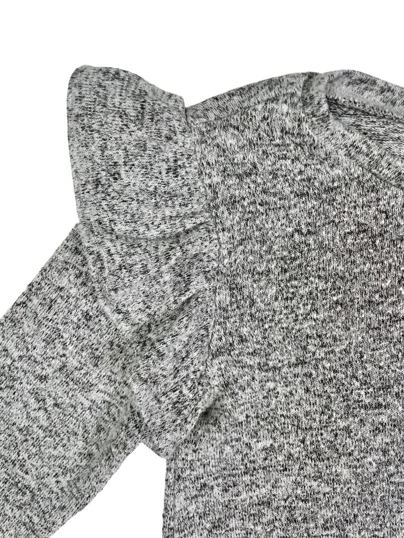 2/2T, babyGap, Grey, Heather long-sleeve shirt with ruffles at shoulders
