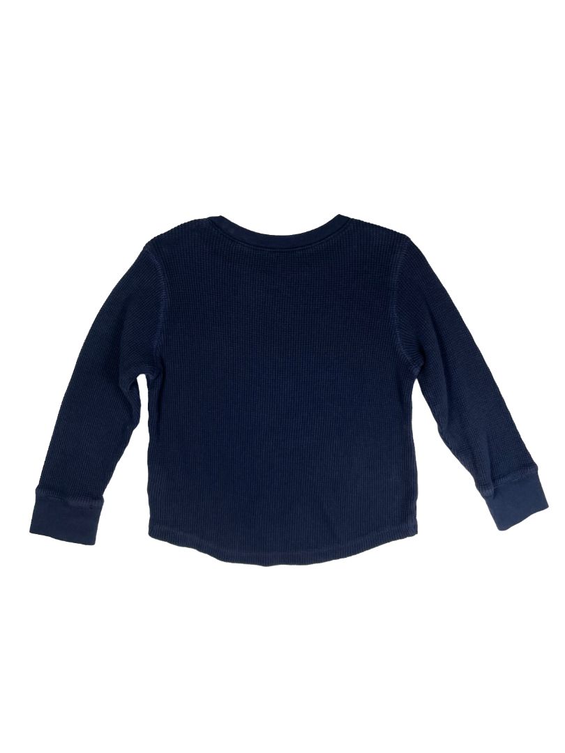 4/4T, babyGap, Blue, Long-sleeve waffle-knit shirt