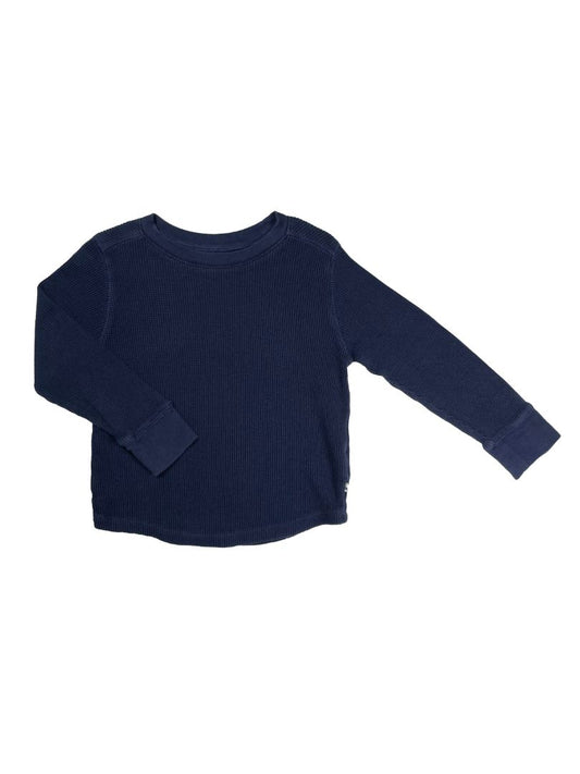 4/4T, babyGap, Blue, Long-sleeve waffle-knit shirt