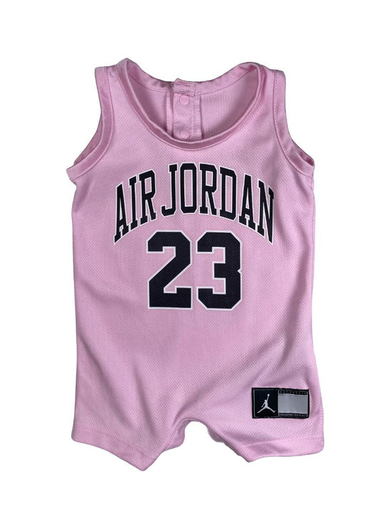 3 mo, Nike Air Jordan, Pink, Jumpman 23 Jersey Romper