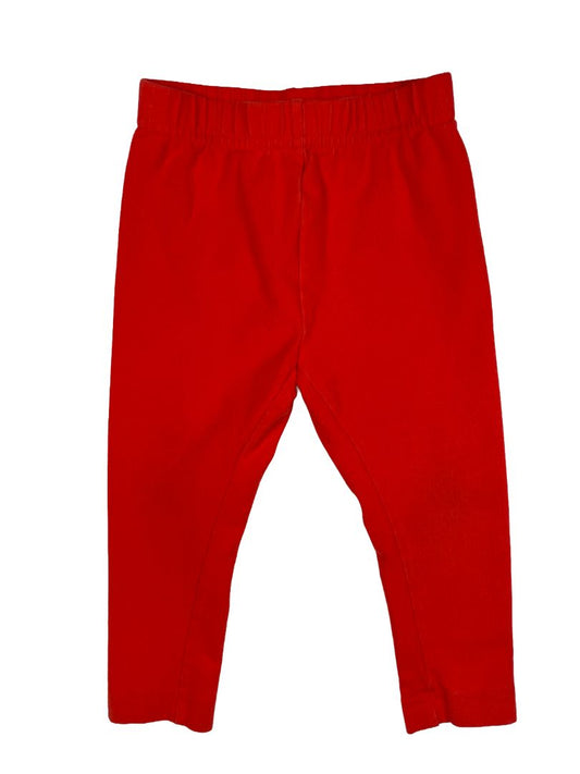 18-24 mo, Hanna Andersson, Red, Pull-on stretch leggings