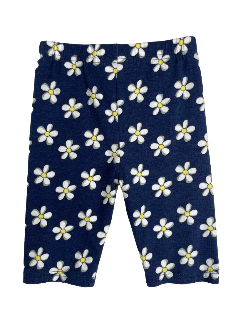 3/3T, Blueberi Boulevard, Blue, Daisy print cropped leggings