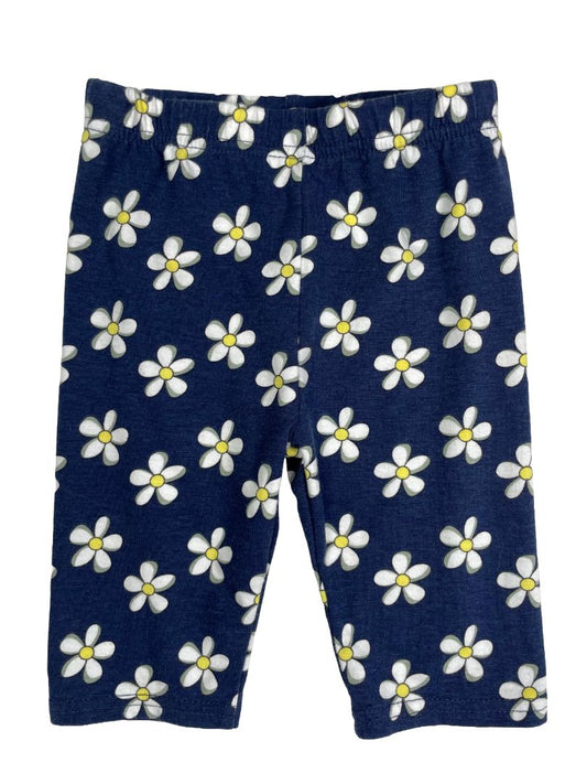 3/3T, Blueberi Boulevard, Blue, Daisy print cropped leggings