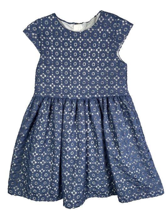 4/4T, Kate Spade, Blue, NEW w/o tags - Floral lace overlay dress, sleeveless, zip back