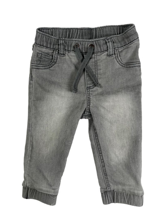 12 mo, First Impressions, Grey, Pull-on jeans, decorative tie