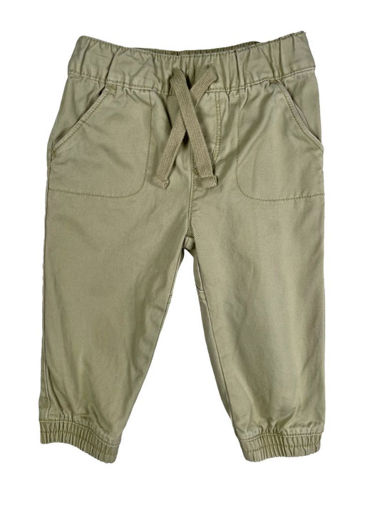 12 mo, Tucker + Tate, Brown, Pull-on khaki pants, decorative tie