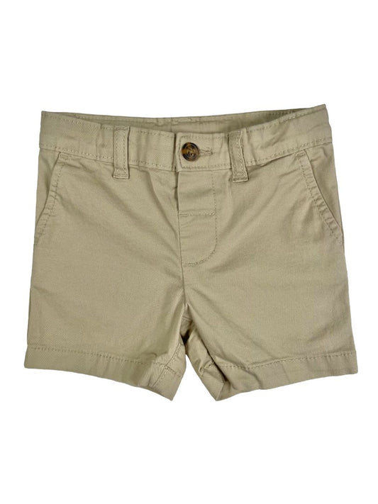 12 mo, Carter's, Brown, Khaki shorts, button closure, adjustable