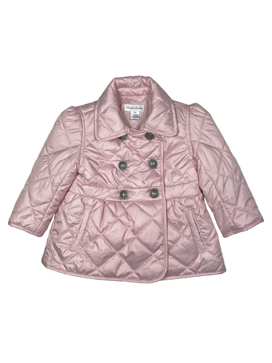 12 mo, Ralph Lauren, Pink, Quilted double-breasted jacket