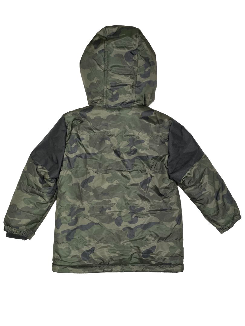 4/4T, Ixtreme Outfitters, Green, Camo double-insulated ski/winter jacket, faux fur lined hood