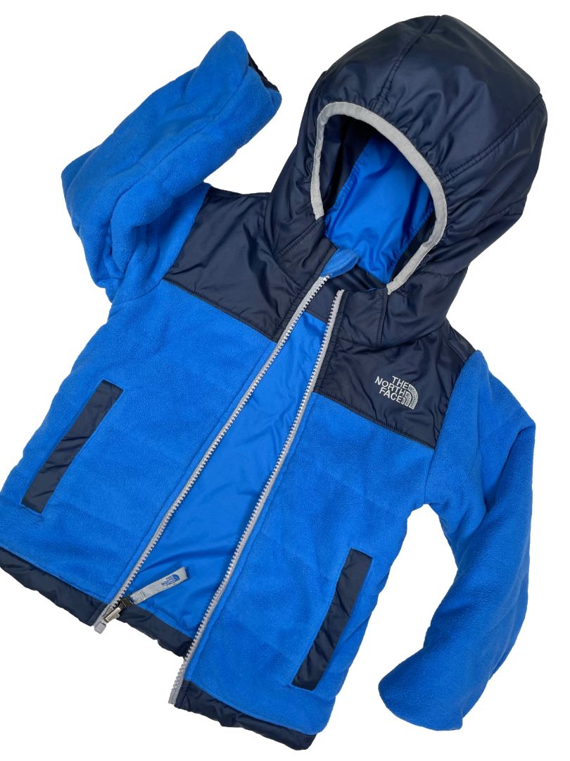 3/3T, The North Face, Blue, Two-tone hooded reversible jacket