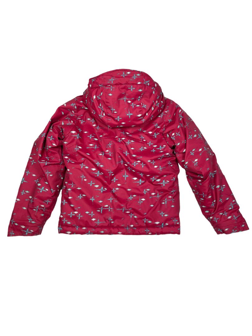 4-5, Columbia, Red, Blue patterned Horizon Ride insulated winter jacket