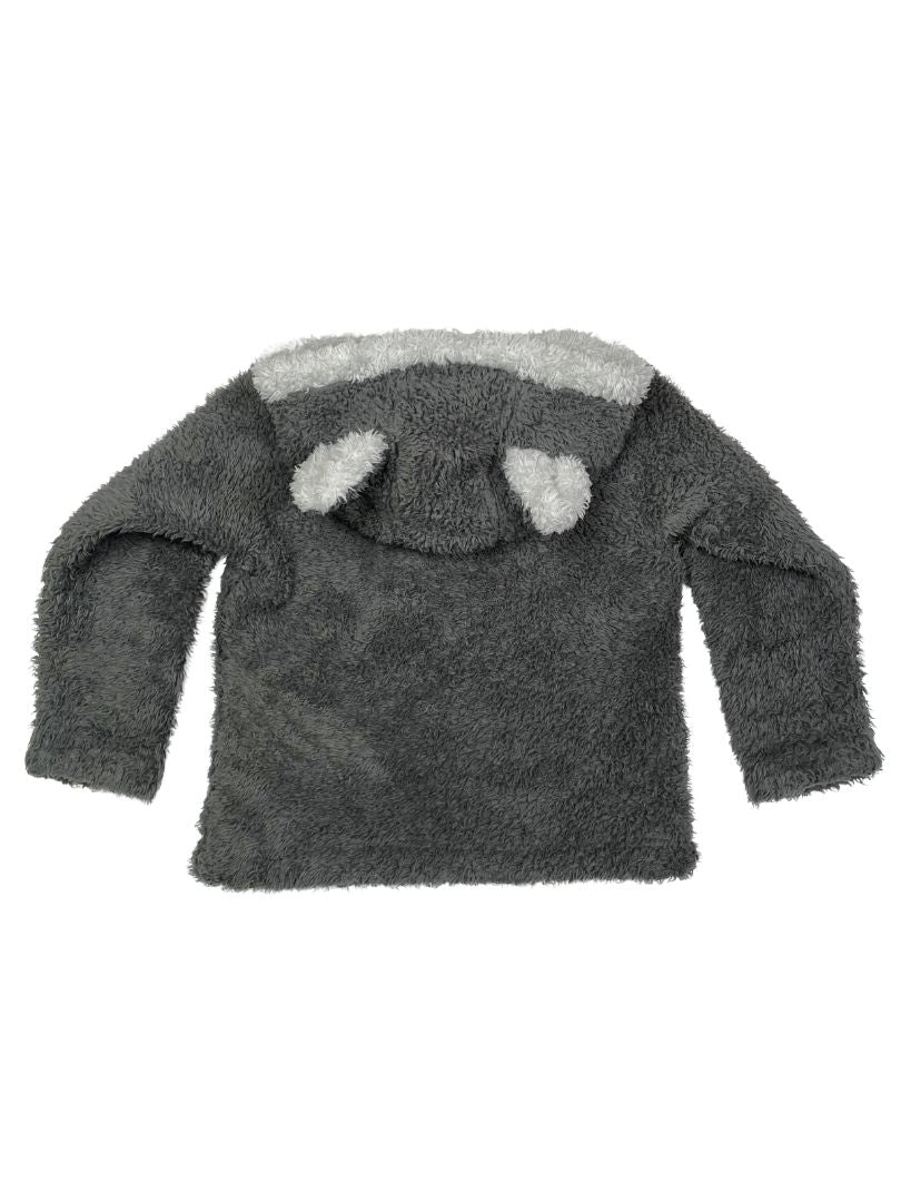 2/2T, Patagonia, Grey, Two-tone fuzzy jacket, hood with ears