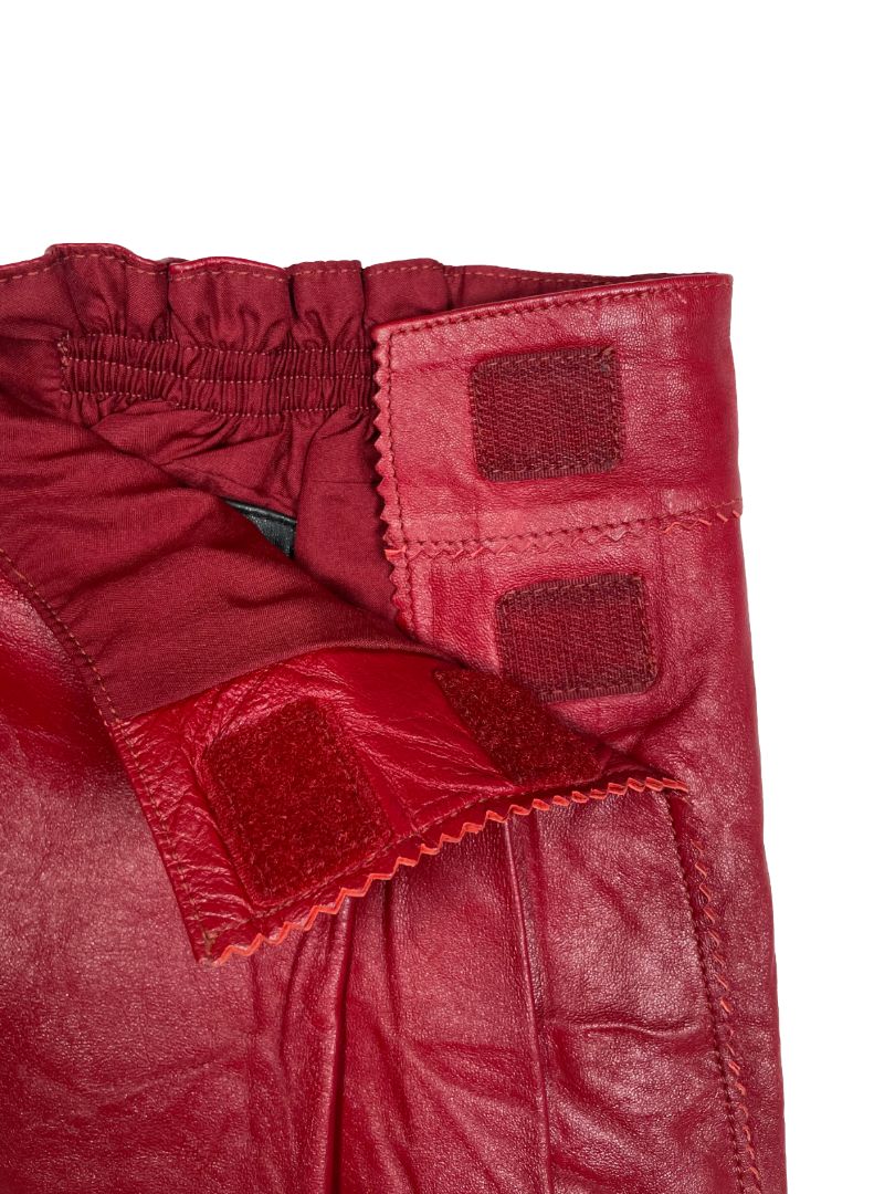 3-6 mo, babyGap, Red, Vintage 2000 real leather pleated skirt