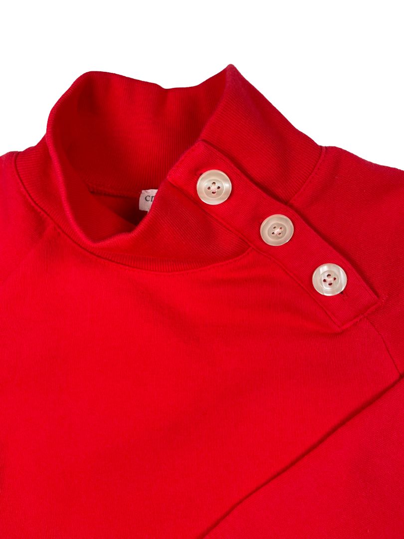 4-5, J.Crew Crewcuts, Red, Turtleneck fleece-lined pullover top