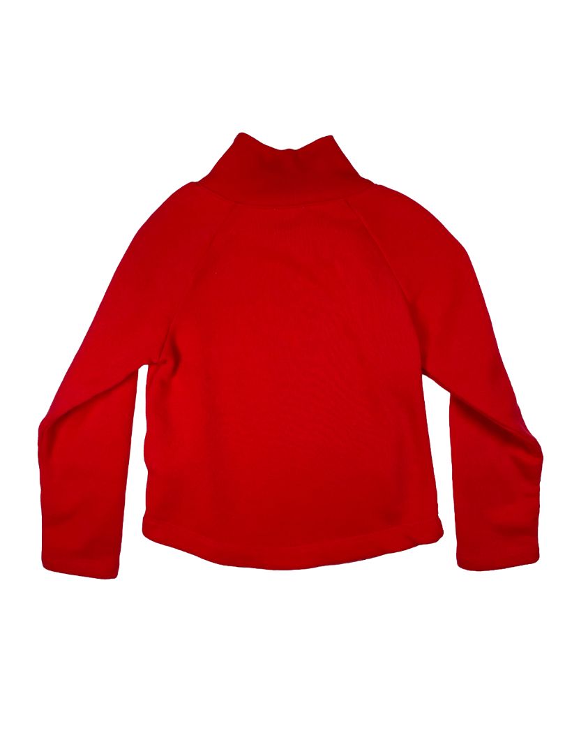 4-5, J.Crew Crewcuts, Red, Turtleneck fleece-lined pullover top