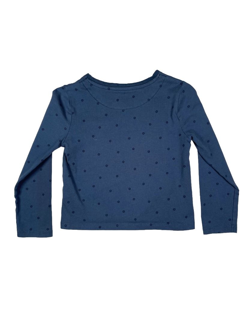 6, John Lewis & Partners, Blue, Flower pattern long-sleeved shirt