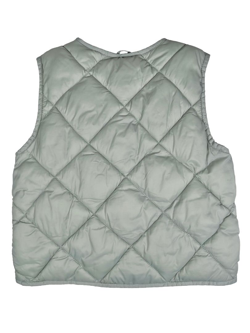 18-24 mo Zara, Green, Soft diamond-quilted vest w/ snaps