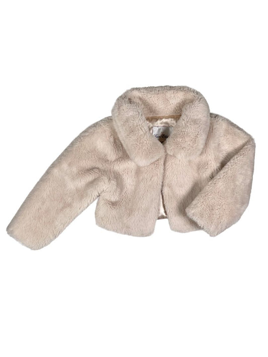 3/3T Rare Editions, Cream, Soft faux fur cropped jacket w/ collar