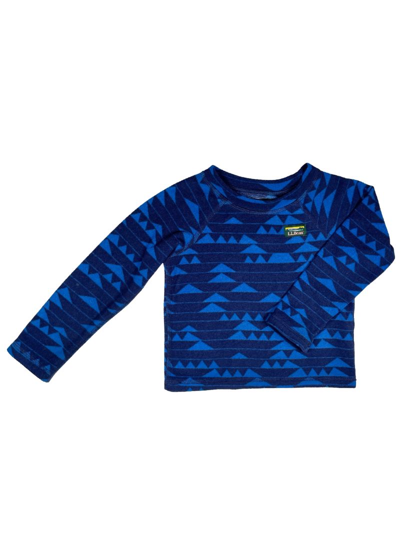 2/2T L.L.Bean, Blue, Fitness Fleece long-sleeve shirt + pants SET