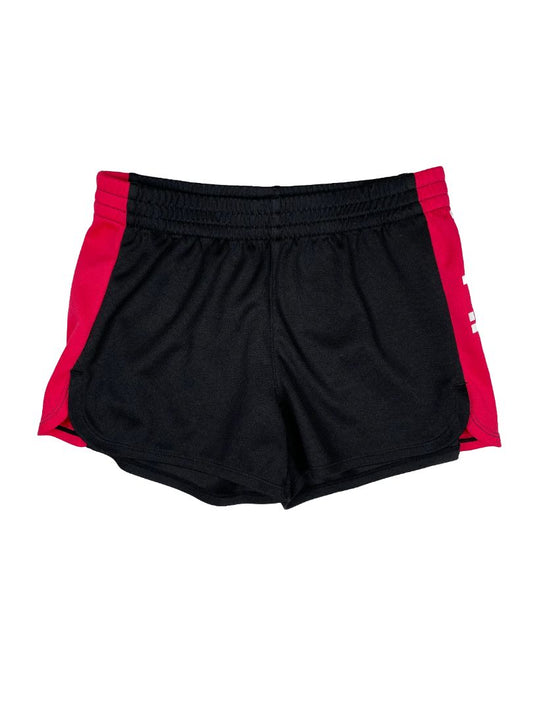 6X, Adidas, Black, Activewear elastic shorts w/ pink sides & logo