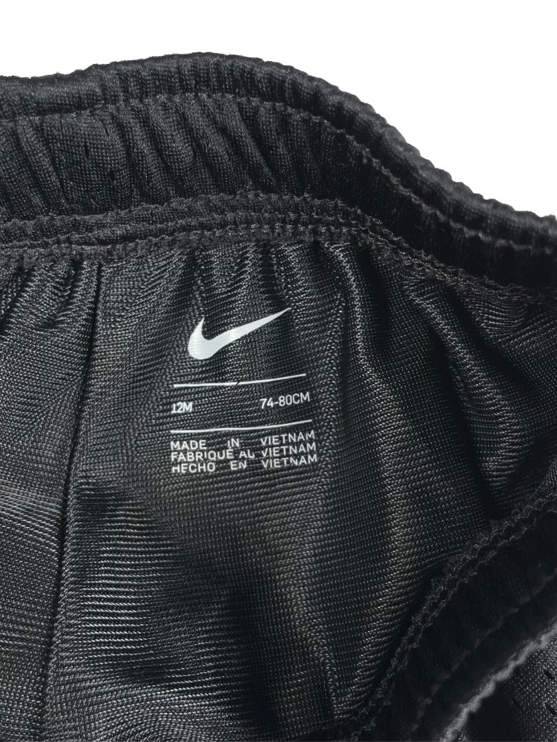 12 mo, Nike, Black, Mesh activewear shorts w/ pink swoosh