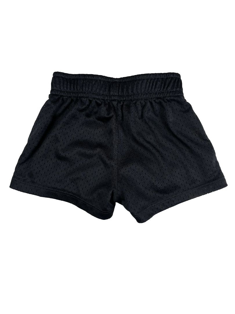 12 mo, Nike, Black, Mesh activewear shorts w/ pink swoosh