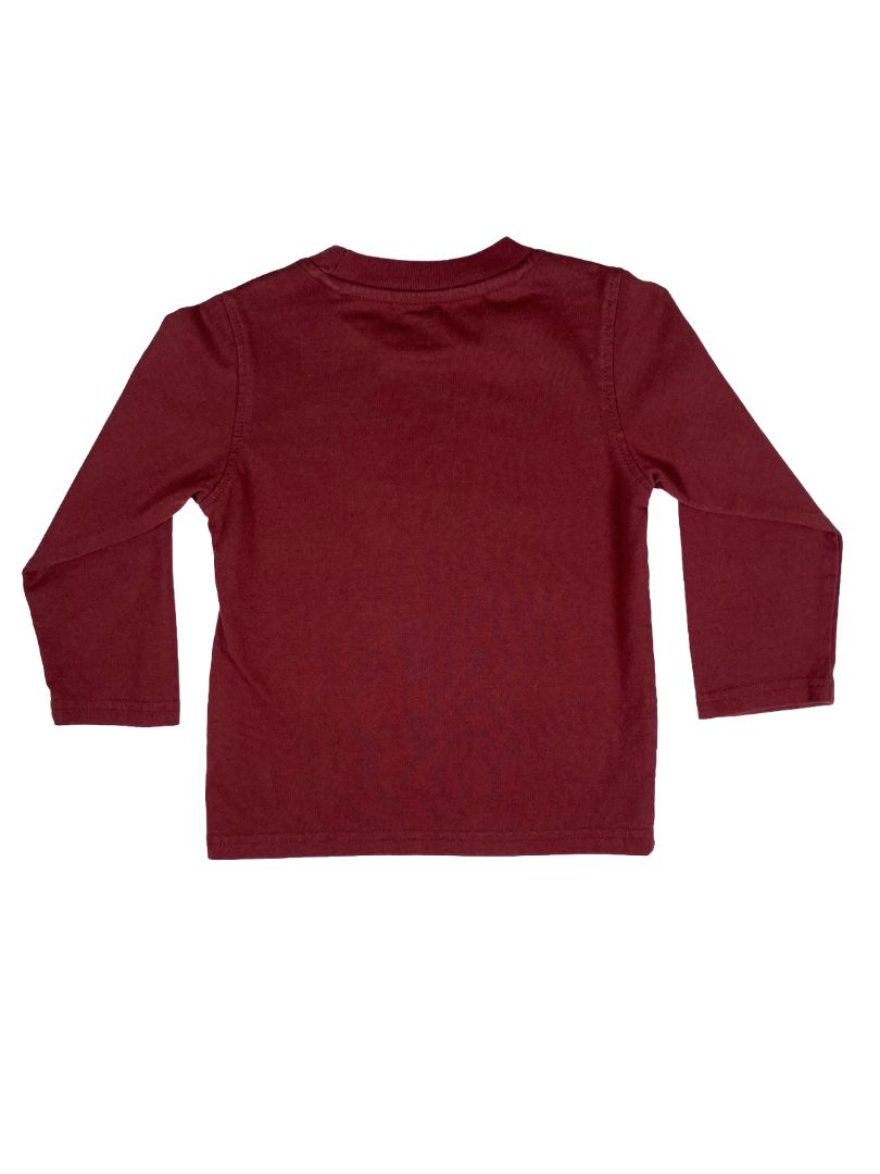 2/2T G.H. Bass & Co., Brown, Long-sleeve logo t-shirt, maroon