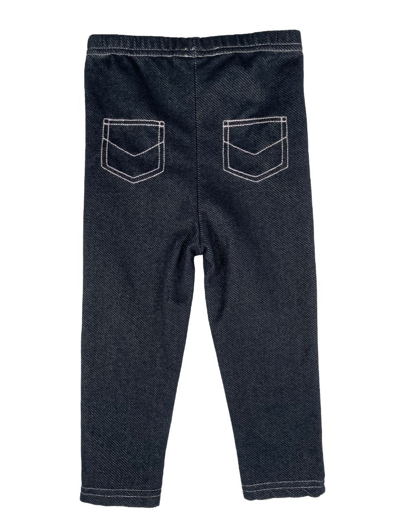18 mo Bon Bébé, Black, Legging w/ stitched faux pockets on back