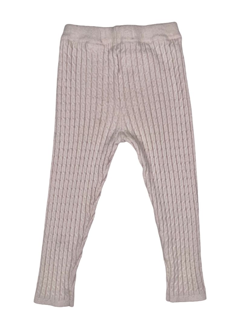 18-24 mo, Zara, Cream, Cable knit pull-on leggings