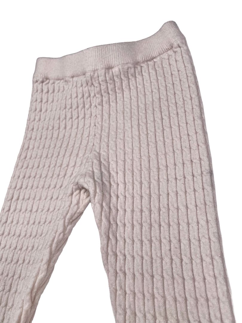 18-24 mo, Zara, Cream, Cable knit pull-on leggings