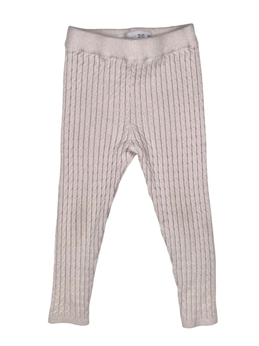 18-24 mo, Zara, Cream, Cable knit pull-on leggings