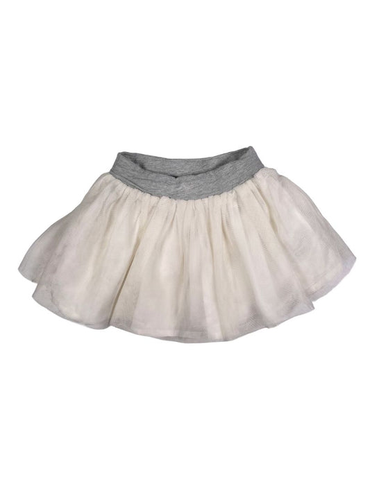 18-24 mo, babyGap, Cream, Pull-on tulle skirt, grey waistband