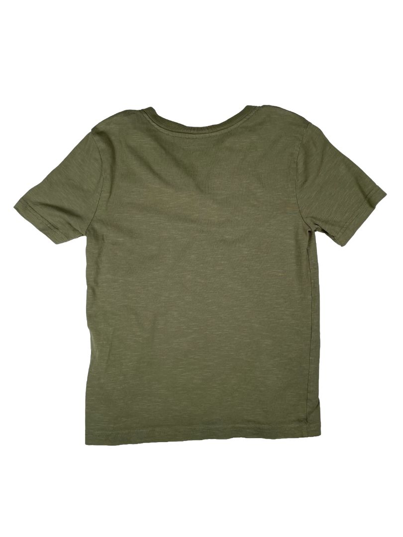 5-6, Tommy Bahama, Green, Short-sleeve henley t-shirt, navy trim