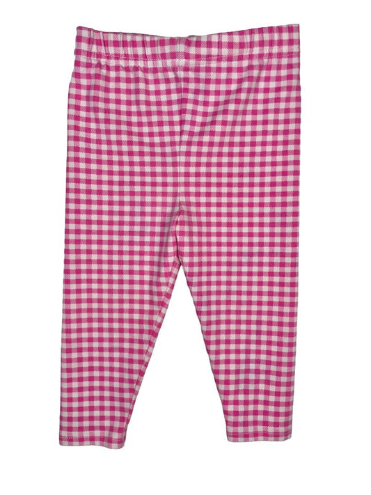 12 mo, Ralph Lauren, Pink, Gingham stretch legging