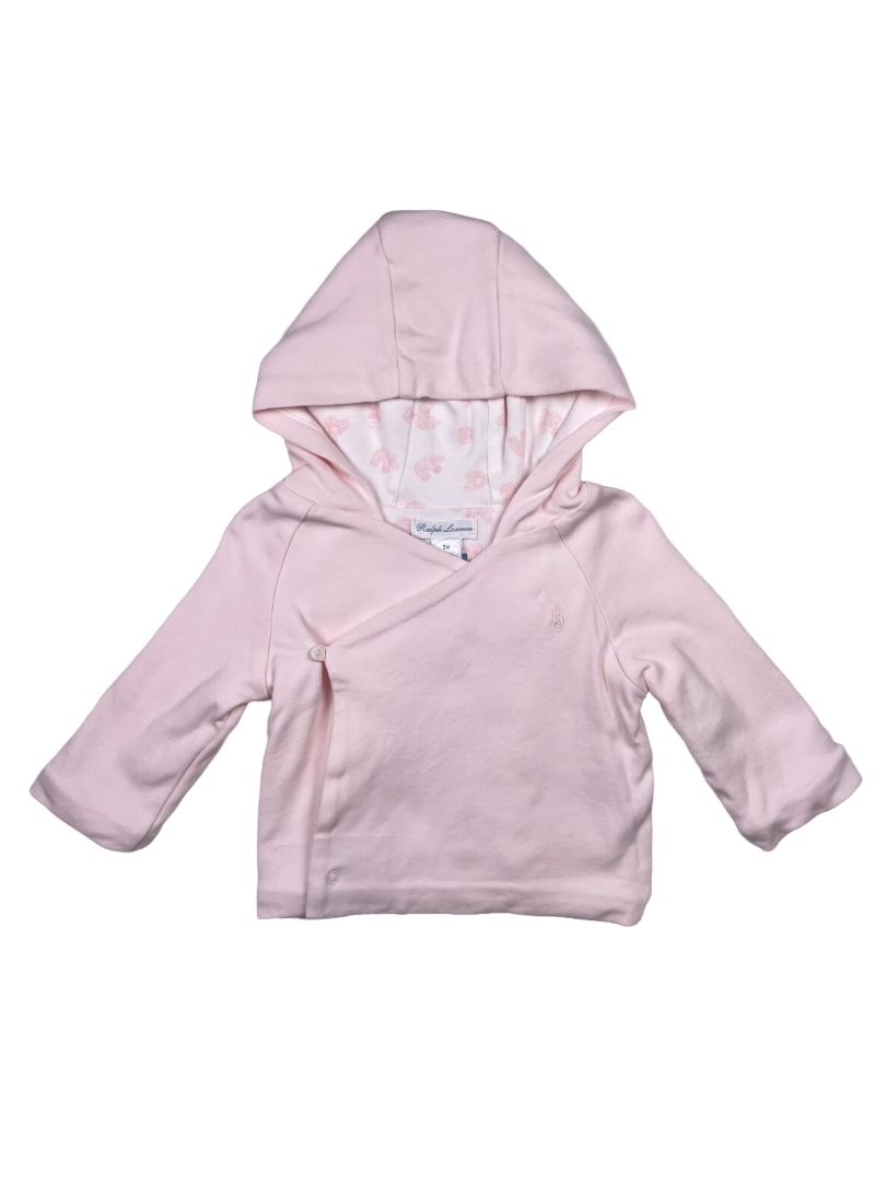3 mo, Ralph Lauren, Pink, Hooded cotton jacket, baby toy print lining
