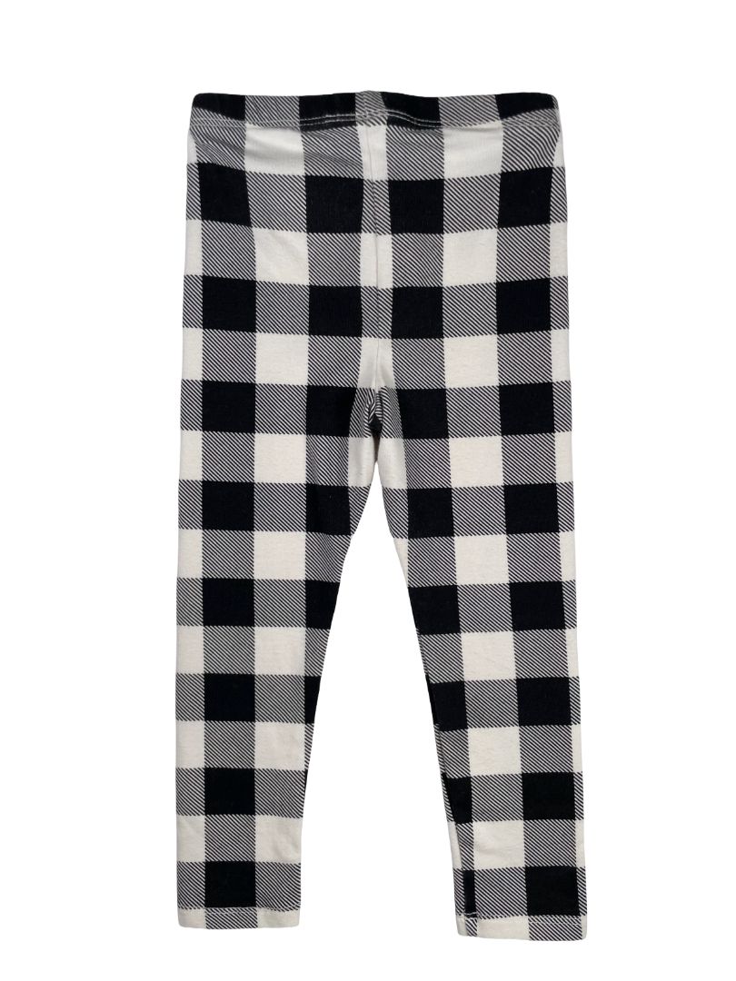 3/3T, Cat & Jack, White, Black large gingham leggings